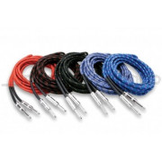Hosa 3GT-PAK Cloth Guitar Cable Straight to Same, 18 ft, Assorted Colors, 10 pc