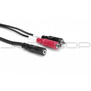 Hosa CFR-210 Stereo Breakout, 3.5 mm TRSF to Dual RCA, 10 ft