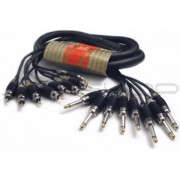 Hosa CPR-804MTL 8-Ch Snakes RCA to Unbalanced 1/4" 4m