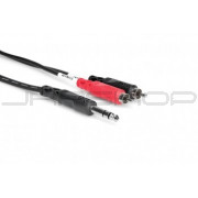 Hosa TRS-204 Insert Cable, 1/4 in TRS to Dual RCA, 4 m