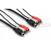 Hosa VSR-304 S-Video AV Cable, S-Video to Same, Integrated Dual RCA to Same Audio Interconnect, 4 m