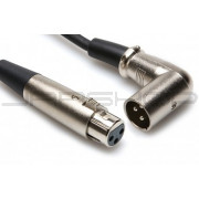 Hosa XRR-101.5 Balanced Interconnect, XLR3F to Right-angle XLR3M, 1.5 ft