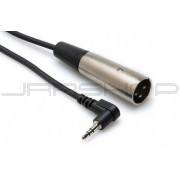 Hosa XVM-115M Camcorder Microphone Cable, Right-angle 3.5 mm TRS to XLR3M, 15 ft