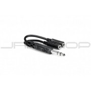 Hosa YMP-234 Y Cable, 1/4 in TRS to Dual 3.5 mm TRSF