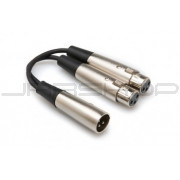 Hosa YXF-119 Y Cable, Dual XLR3F to XLR3M, 6 in