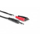 Hosa TRS-203 Insert Cable, 1/4 in TRS to Dual RCA, 3 m