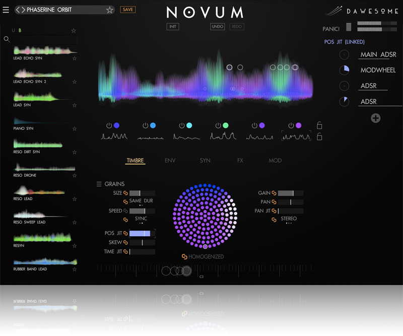 Novum plugin screen